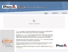 Tablet Screenshot of pro-acrylic.com